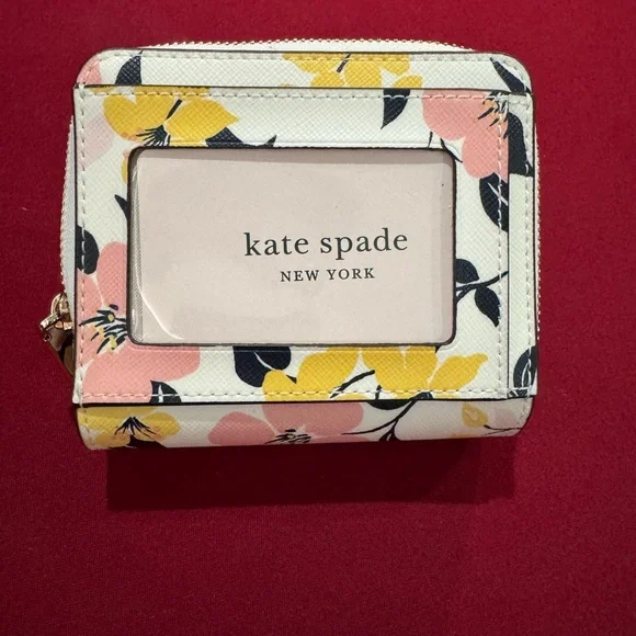 Kate Spade Floral Wallet with Pink and Yellow Accents - Picture 2 of 9